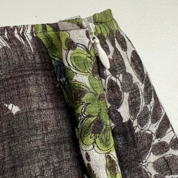 Lafayette 148 Flounce Skirt Linen Blend Multicolor Floral Women's Size 14 - Picture 5 of 7